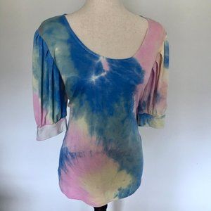 NWT Vince Camuto Pastel Tie-dye Top Size L